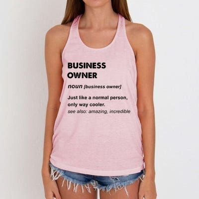 Business Owner Women's Knotted Racerback Tank