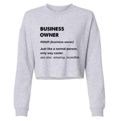 Business Owner Cropped Pullover Crew