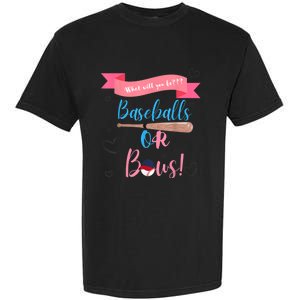 Baseball Or Bows Gender Reveal Garment-Dyed Heavyweight T-Shirt