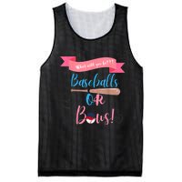 Baseball Or Bows Gender Reveal Mesh Reversible Basketball Jersey Tank