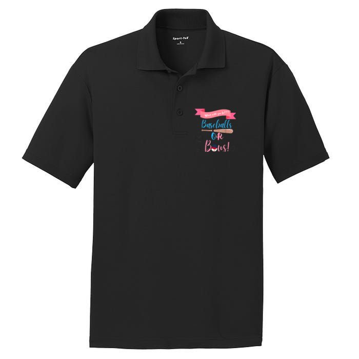 Baseball Or Bows Gender Reveal PosiCharge RacerMesh Polo