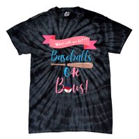 Baseball Or Bows Gender Reveal Tie-Dye T-Shirt