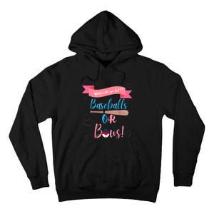 Baseball Or Bows Gender Reveal Tall Hoodie