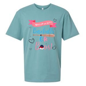 Baseball Or Bows Gender Reveal Sueded Cloud Jersey T-Shirt