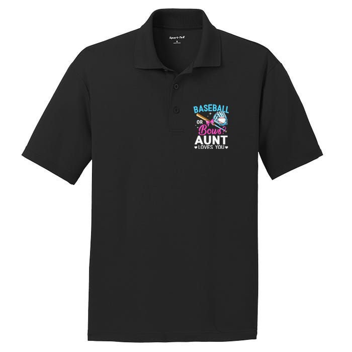 Baseball Or Bows Aunt Loves You Gender Reveal PosiCharge RacerMesh Polo