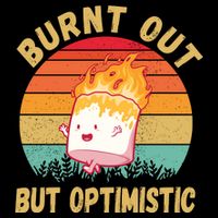 Burnt Out But Optimistic Funny Marshmallow 16 in Basic Backpack