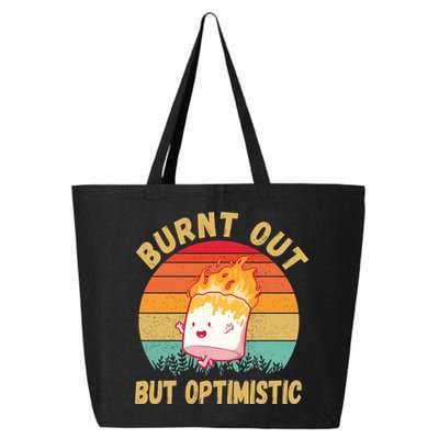 Burnt Out But Optimistic Funny Marshmallow 25L Jumbo Tote