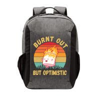 Burnt Out But Optimistic Funny Marshmallow Vector Backpack