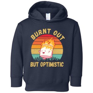 Burnt Out But Optimistic Funny Marshmallow Toddler Hoodie