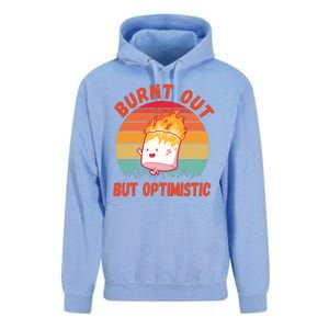 Burnt Out But Optimistic Funny Marshmallow Unisex Surf Hoodie