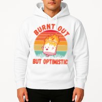 Burnt Out But Optimistic Funny Marshmallow Hoodie