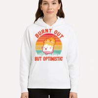 Burnt Out But Optimistic Funny Marshmallow Hoodie