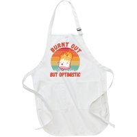 Burnt Out But Optimistic Funny Marshmallow Full-Length Apron With Pockets