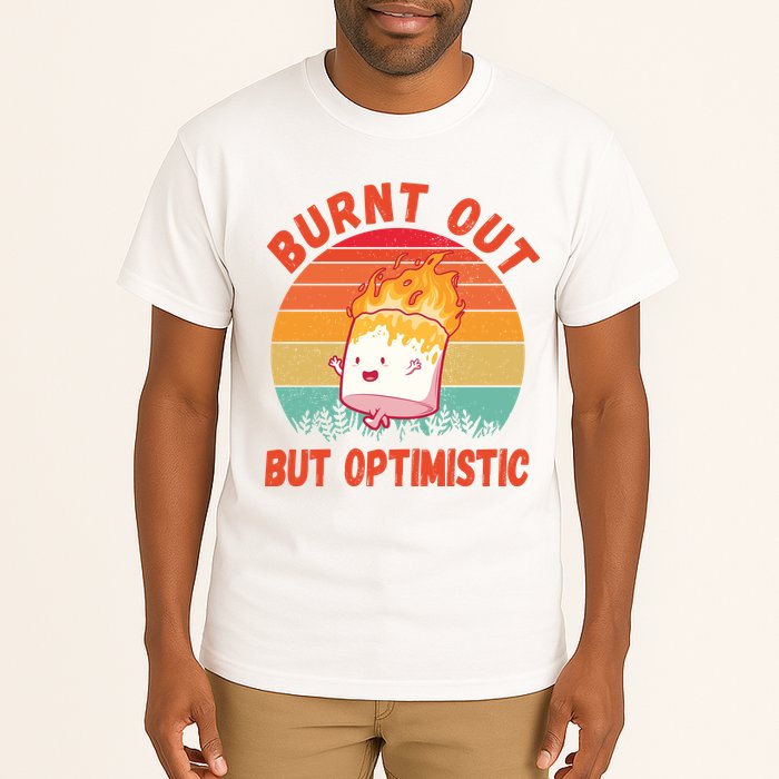 Burnt Out But Optimistic Funny Marshmallow Tall T-Shirt