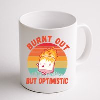 Burnt Out But Optimistic Funny Marshmallow Mug
