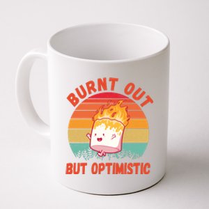 Burnt Out But Optimistic Funny Marshmallow Coffee Mug