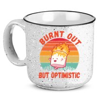 Burnt Out But Optimistic Funny Marshmallow 15oz Campfire Ceramic Mug