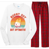 Burnt Out But Optimistic Funny Marshmallow Long Sleeve Pajama Set