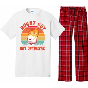 Burnt Out But Optimistic Funny Marshmallow Pajama Set