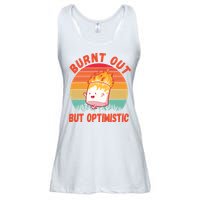 Burnt Out But Optimistic Funny Marshmallow Ladies Essential Flowy Tank