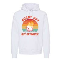 Burnt Out But Optimistic Funny Marshmallow Premium Hoodie