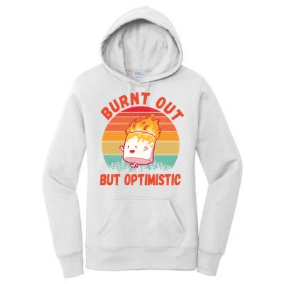 Burnt Out But Optimistic Funny Marshmallow Women's Pullover Hoodie