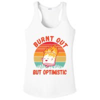 Burnt Out But Optimistic Funny Marshmallow Ladies PosiCharge Competitor Racerback Tank