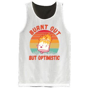 Burnt Out But Optimistic Funny Marshmallow Mesh Reversible Basketball Jersey Tank