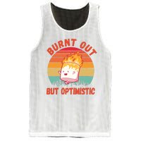 Burnt Out But Optimistic Funny Marshmallow Mesh Reversible Basketball Jersey Tank