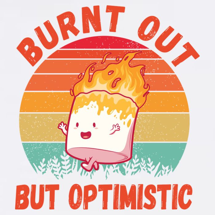 Burnt Out But Optimistic Funny Marshmallow Mousepad