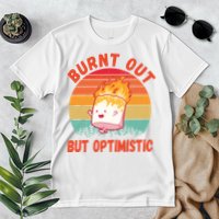 Burnt Out But Optimistic Funny Marshmallow Premium T-Shirt