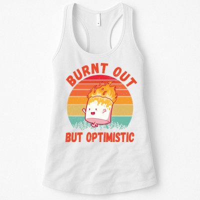 Burnt Out But Optimistic Funny Marshmallow Womens Tank Top