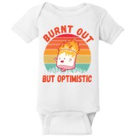 Burnt Out But Optimistic Funny Marshmallow Baby Bodysuit