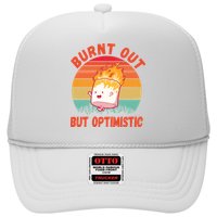 Burnt Out But Optimistic Funny Marshmallow Trucker Hat