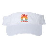 Burnt Out But Optimistic Funny Marshmallow Valucap Bio-Washed Visor