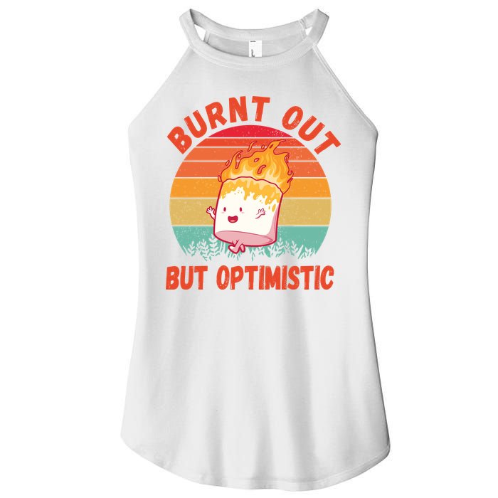 Burnt Out But Optimistic Funny Marshmallow Women's Perfect Tri Rocker Tank