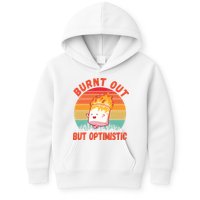 Burnt Out But Optimistic Funny Marshmallow Kids Hoodie