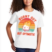Burnt Out But Optimistic Funny Marshmallow Kids T-Shirt