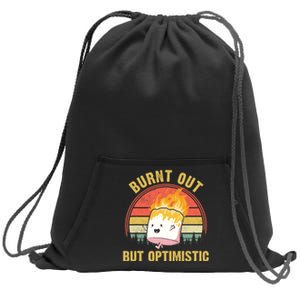 Burnt Out But Optimistic Cute Marshmallow For Camping Sweatshirt Cinch Pack Bag