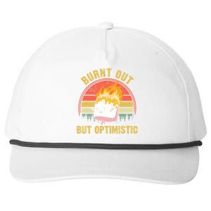 Burnt Out But Optimistic Cute Marshmallow For Camping Snapback Five-Panel Rope Hat