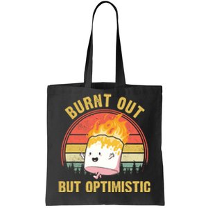 Burnt Out But Optimistic Cute Marshmallow For Camping Tote Bag