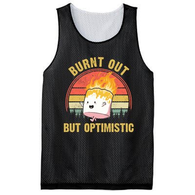 Burnt Out But Optimistic Cute Marshmallow For Camping Mesh Reversible Basketball Jersey Tank