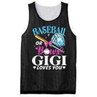 Baseball or Bows Gigi Loves You Gender Reveal Pink or Blue Mesh Reversible Basketball Jersey Tank