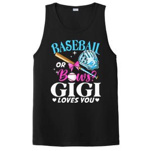 Baseball or Bows Gigi Loves You Gender Reveal Pink or Blue PosiCharge Competitor Tank