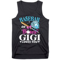 Baseball or Bows Gigi Loves You Gender Reveal Pink or Blue Tank Top