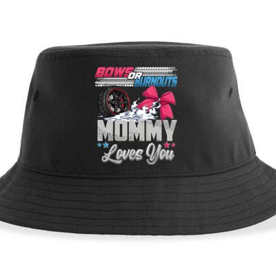 Burnouts Or Bows Gender Reveal Party Announcement Mommy Sustainable Bucket Hat