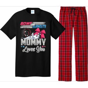 Burnouts Or Bows Gender Reveal Party Announcement Mommy Pajama Set