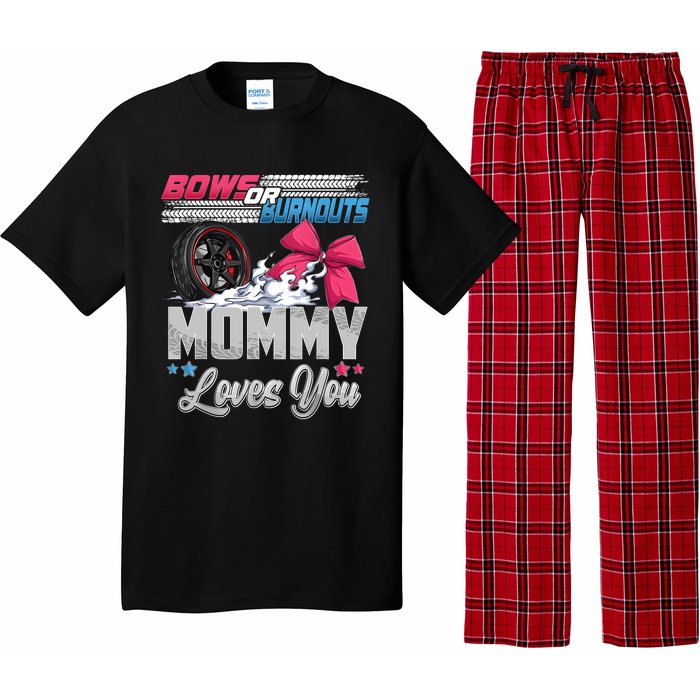 Burnouts Or Bows Gender Reveal Party Announcement Mommy Pajama Set