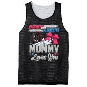 Burnouts Or Bows Gender Reveal Party Announcement Mommy Mesh Reversible Basketball Jersey Tank