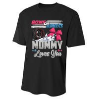 Burnouts Or Bows Gender Reveal Party Announcement Mommy Performance Sprint T-Shirt